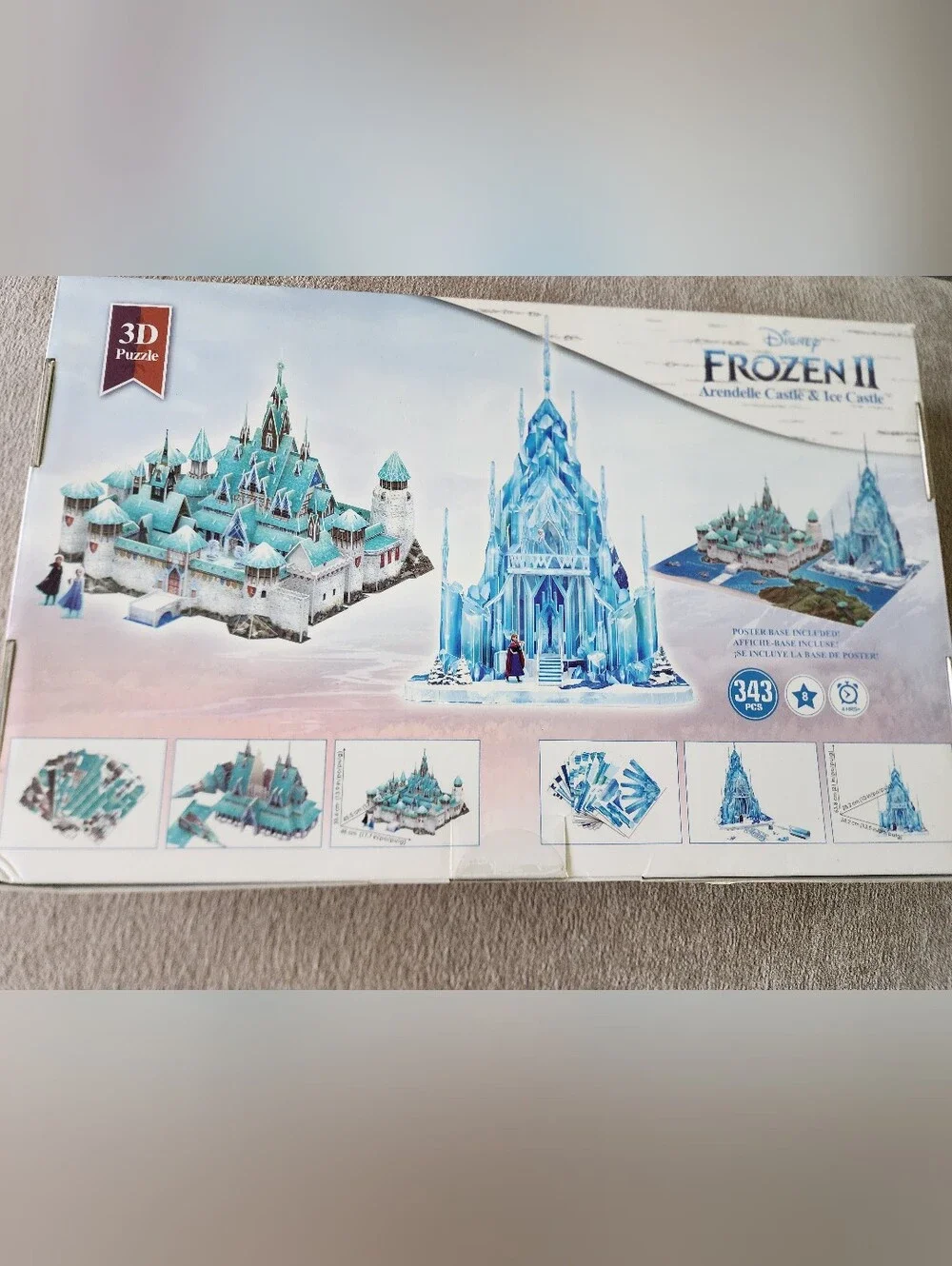 New In Box Disney Frozen II Arendelle & Ice Castle 3D Puzzle 343 Pieces